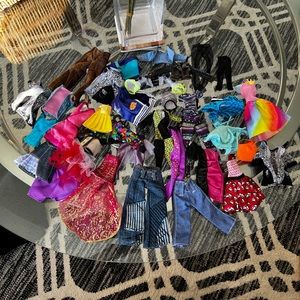 HUGE LOT of Bratz, My Scene, LOL dolls, Monster High clothing